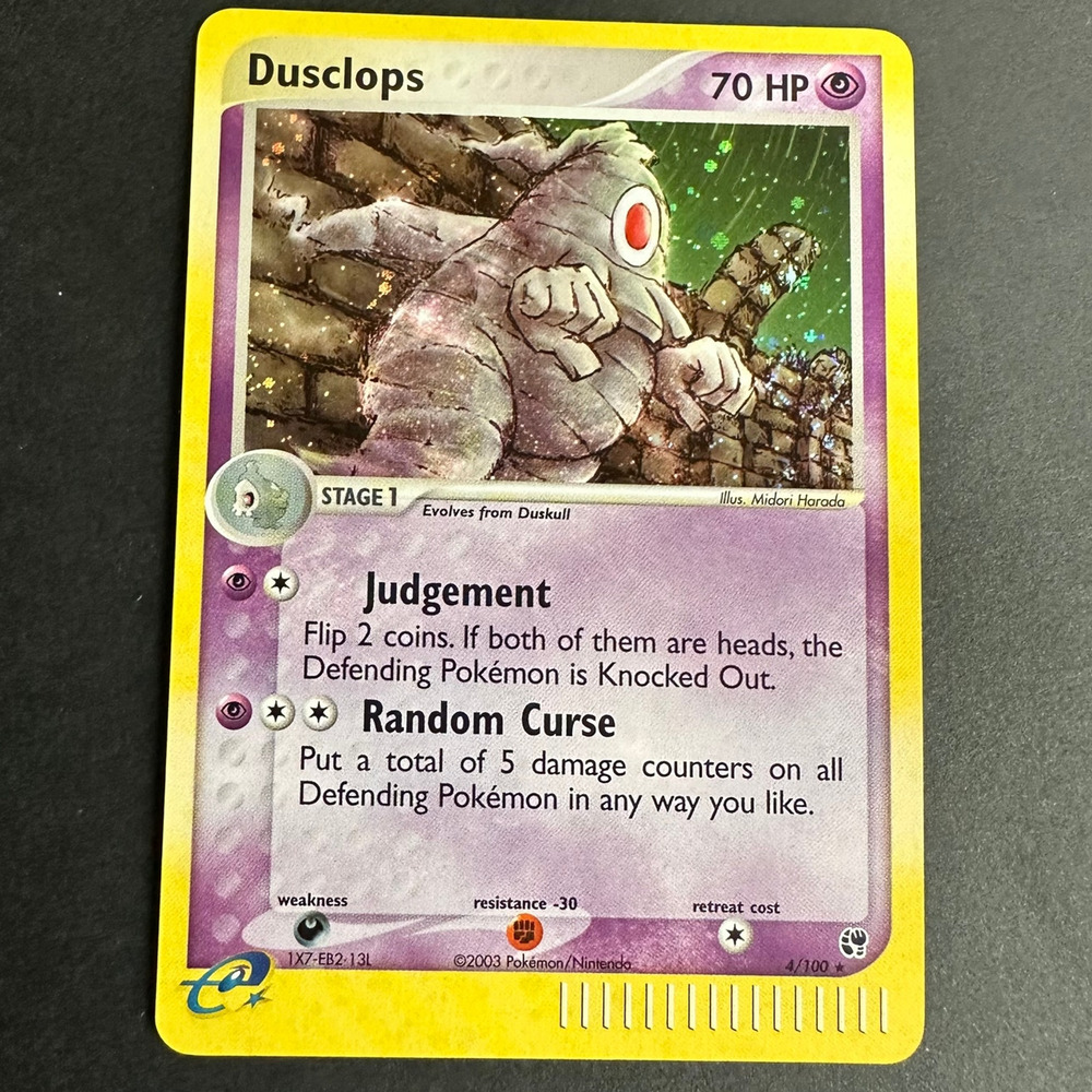 Pokemon TCG Dusclops EX Sandstorm 4/100 Holo Rare NM SWIRL